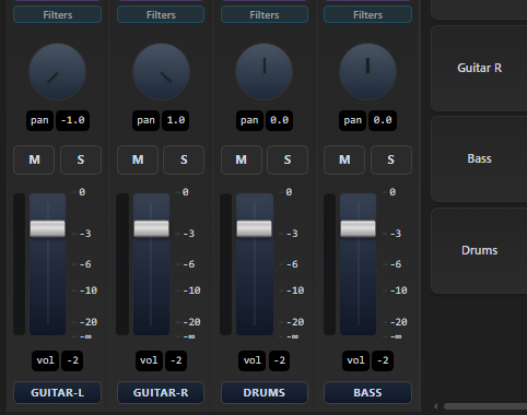 Multi-track Stems and Mixer